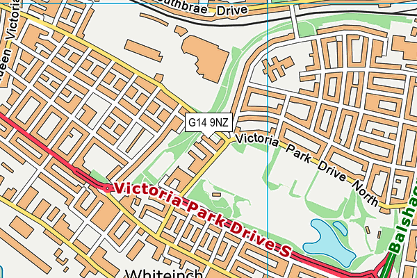 G14 9NZ map - OS VectorMap District (Ordnance Survey)