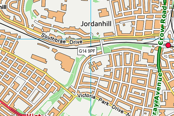 G14 9PF map - OS VectorMap District (Ordnance Survey)