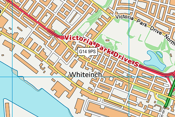 G14 9PS map - OS VectorMap District (Ordnance Survey)
