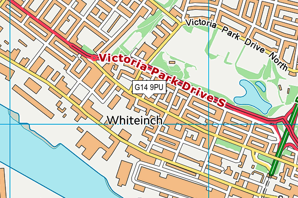 G14 9PU map - OS VectorMap District (Ordnance Survey)