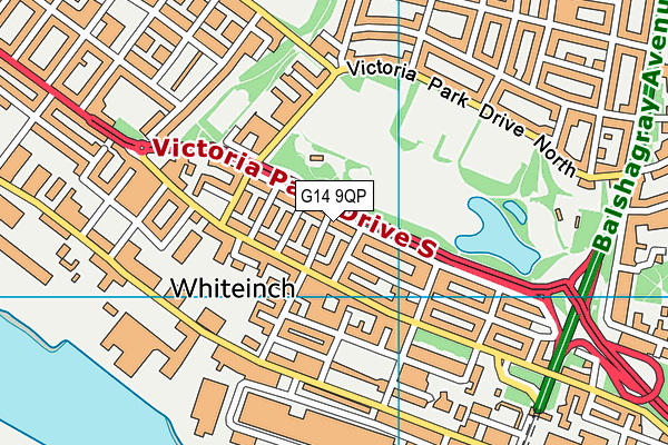 G14 9QP map - OS VectorMap District (Ordnance Survey)