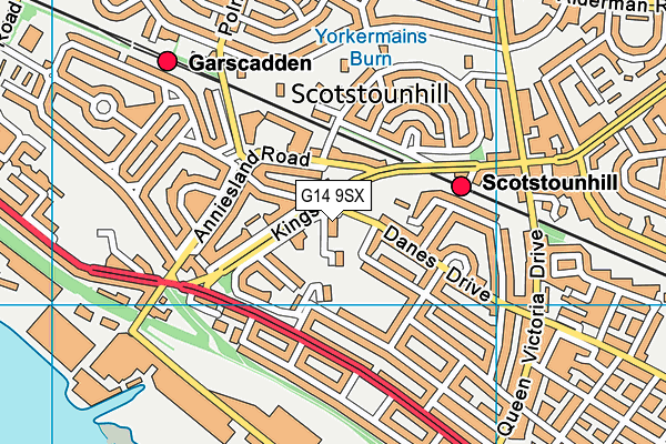 G14 9SX map - OS VectorMap District (Ordnance Survey)