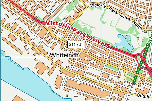 G14 9UT map - OS VectorMap District (Ordnance Survey)