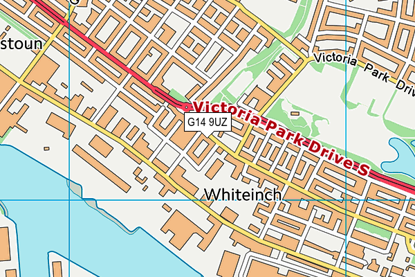 G14 9UZ map - OS VectorMap District (Ordnance Survey)