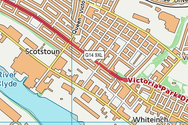 G14 9XL map - OS VectorMap District (Ordnance Survey)