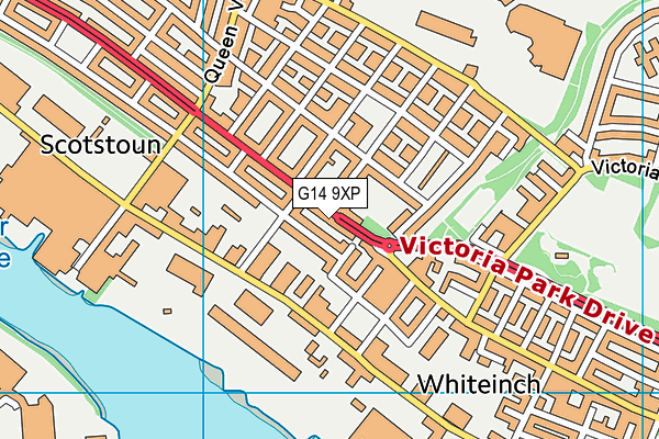 G14 9XP map - OS VectorMap District (Ordnance Survey)