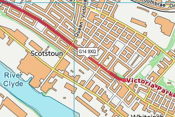 G14 9XQ map - OS VectorMap District (Ordnance Survey)