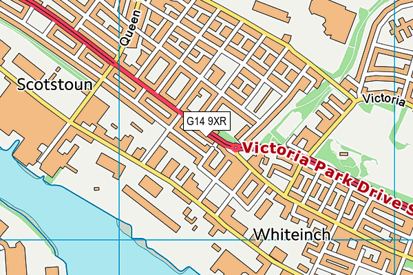 G14 9XR map - OS VectorMap District (Ordnance Survey)