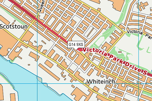 G14 9XS map - OS VectorMap District (Ordnance Survey)