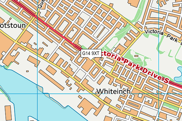 G14 9XT map - OS VectorMap District (Ordnance Survey)