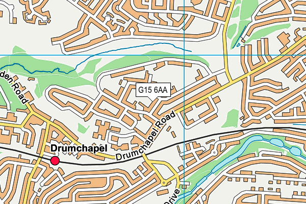 G15 6AA map - OS VectorMap District (Ordnance Survey)