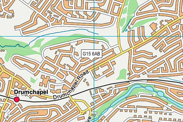 G15 6AB map - OS VectorMap District (Ordnance Survey)