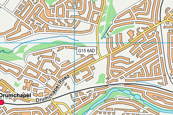 G15 6AD map - OS VectorMap District (Ordnance Survey)