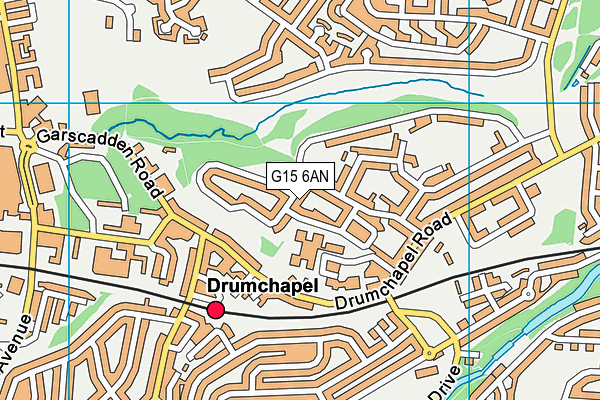 G15 6AN map - OS VectorMap District (Ordnance Survey)