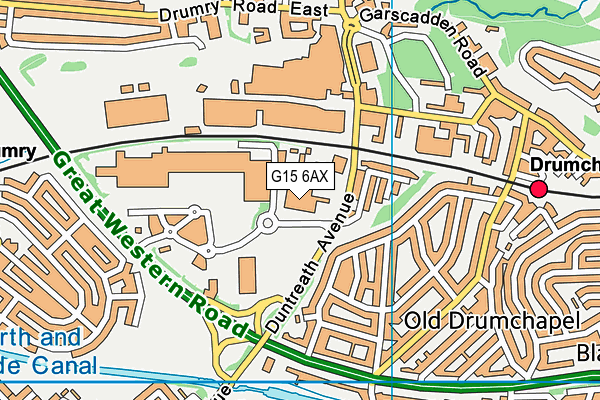 G15 6AX map - OS VectorMap District (Ordnance Survey)