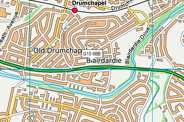 G15 6BB map - OS VectorMap District (Ordnance Survey)