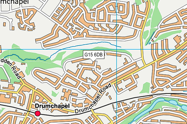 G15 6DB map - OS VectorMap District (Ordnance Survey)