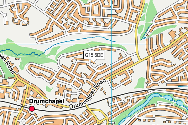 G15 6DE map - OS VectorMap District (Ordnance Survey)