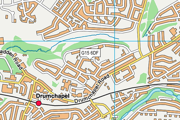G15 6DF map - OS VectorMap District (Ordnance Survey)