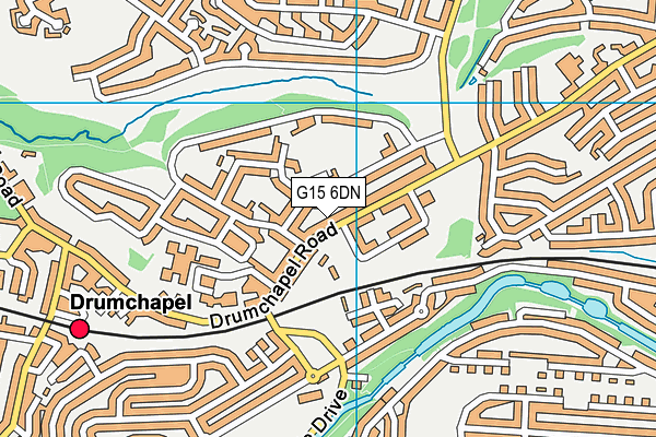 G15 6DN map - OS VectorMap District (Ordnance Survey)