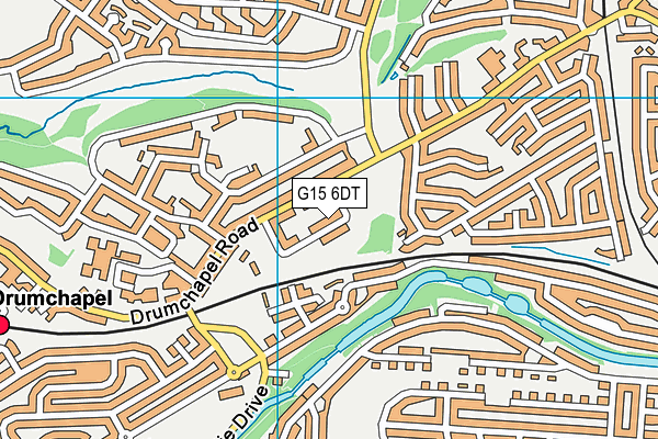 G15 6DT map - OS VectorMap District (Ordnance Survey)