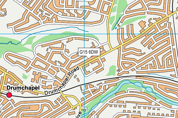G15 6DW map - OS VectorMap District (Ordnance Survey)