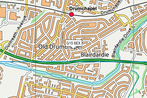 G15 6EX map - OS VectorMap District (Ordnance Survey)