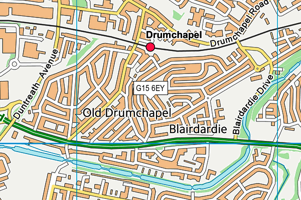 G15 6EY map - OS VectorMap District (Ordnance Survey)