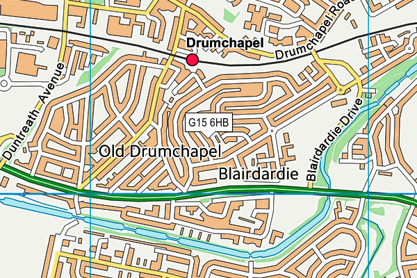 G15 6HB map - OS VectorMap District (Ordnance Survey)