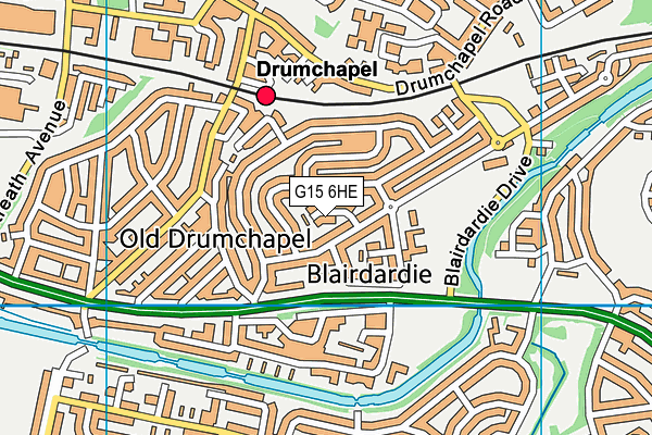 G15 6HE map - OS VectorMap District (Ordnance Survey)