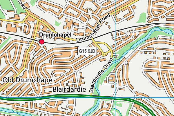 G15 6JD map - OS VectorMap District (Ordnance Survey)