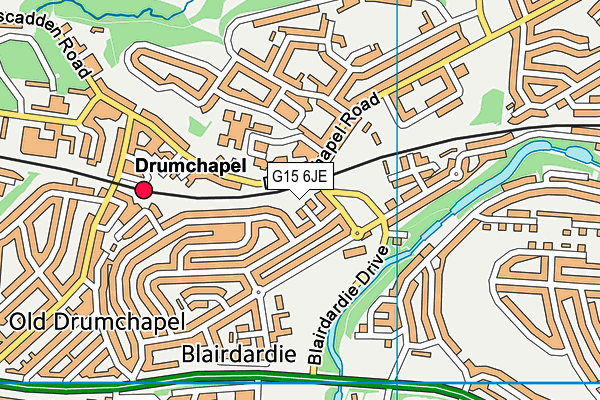 G15 6JE map - OS VectorMap District (Ordnance Survey)