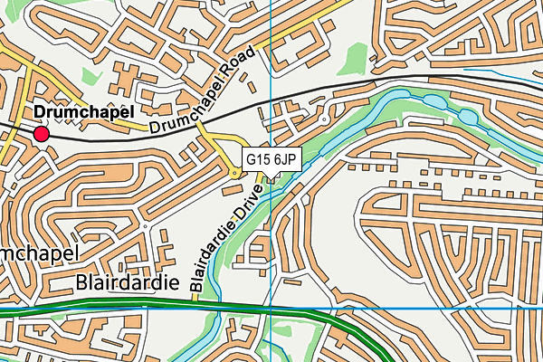 G15 6JP map - OS VectorMap District (Ordnance Survey)
