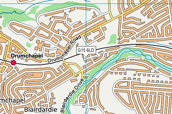 G15 6LD map - OS VectorMap District (Ordnance Survey)