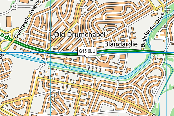 G15 6LU map - OS VectorMap District (Ordnance Survey)
