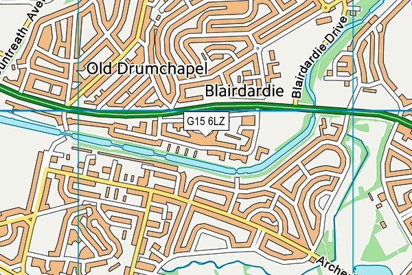G15 6LZ map - OS VectorMap District (Ordnance Survey)