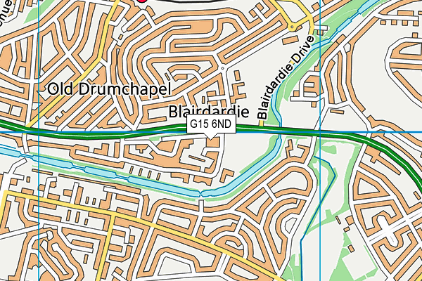 G15 6ND map - OS VectorMap District (Ordnance Survey)