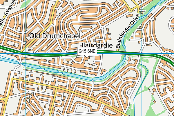 G15 6NE map - OS VectorMap District (Ordnance Survey)