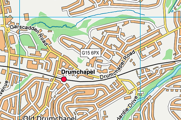 G15 6PX map - OS VectorMap District (Ordnance Survey)