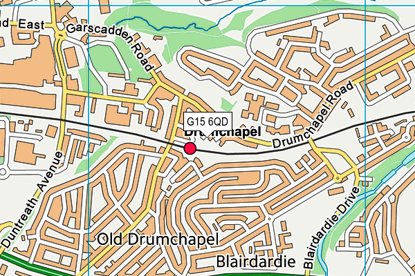 G15 6QD map - OS VectorMap District (Ordnance Survey)