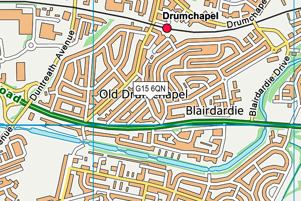 G15 6QN map - OS VectorMap District (Ordnance Survey)