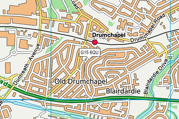 G15 6QU map - OS VectorMap District (Ordnance Survey)