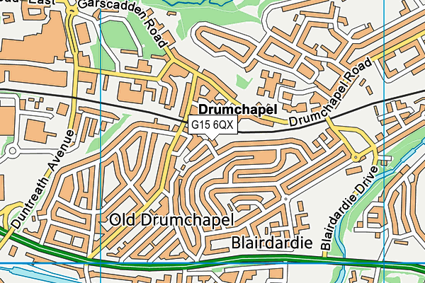G15 6QX map - OS VectorMap District (Ordnance Survey)