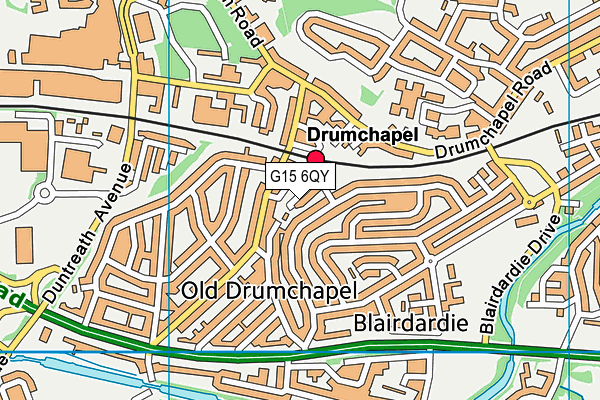 G15 6QY map - OS VectorMap District (Ordnance Survey)
