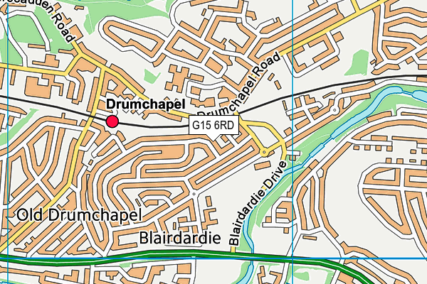 G15 6RD map - OS VectorMap District (Ordnance Survey)