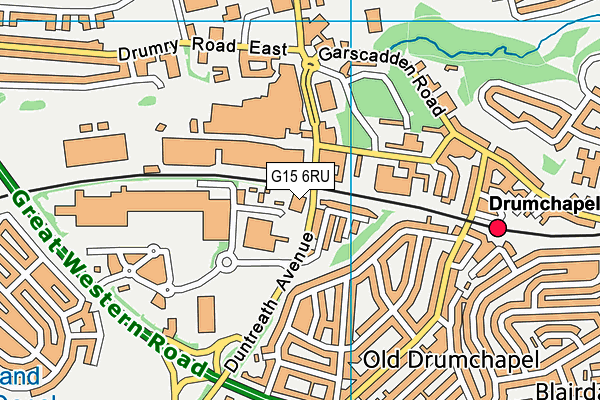 G15 6RU map - OS VectorMap District (Ordnance Survey)