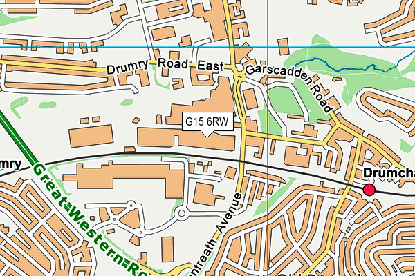 G15 6RW map - OS VectorMap District (Ordnance Survey)