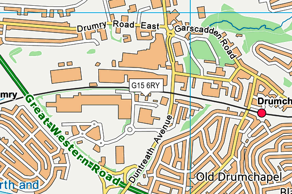 G15 6RY map - OS VectorMap District (Ordnance Survey)