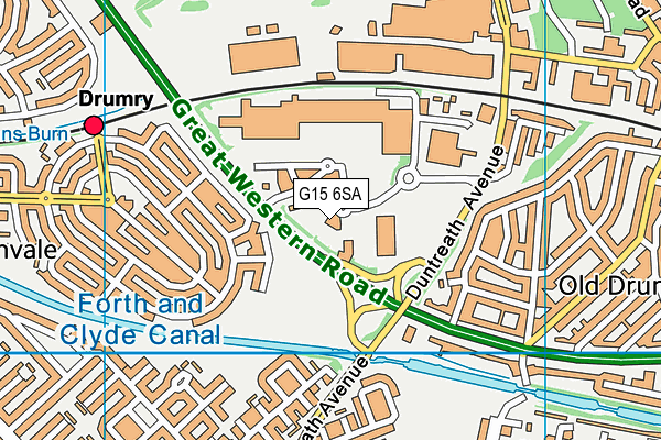 G15 6SA map - OS VectorMap District (Ordnance Survey)
