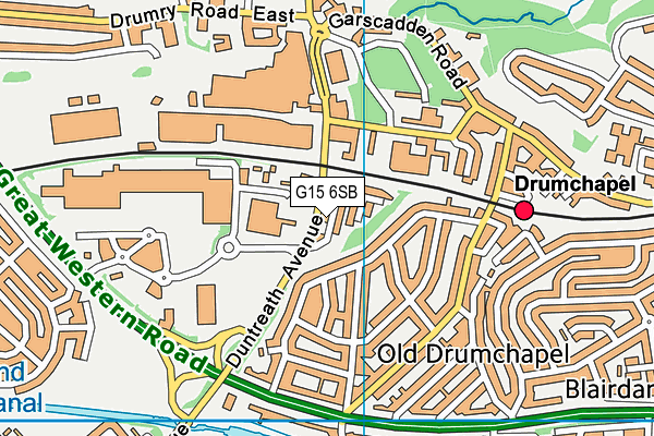 G15 6SB map - OS VectorMap District (Ordnance Survey)